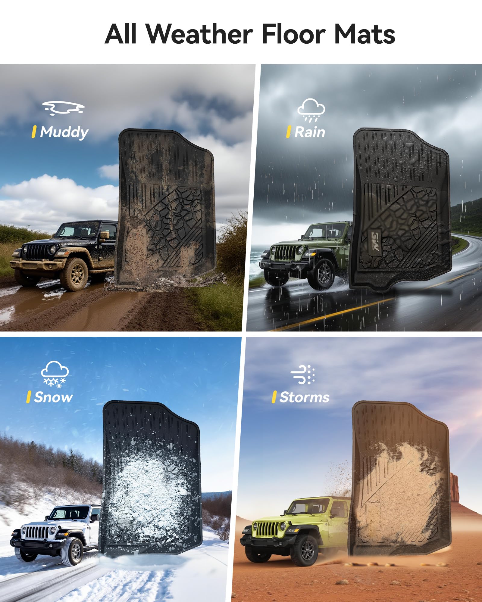 ラングラーJLフロアマスター Amazon | 3W フロアマット Jeep Wrangler JL 2018-2024